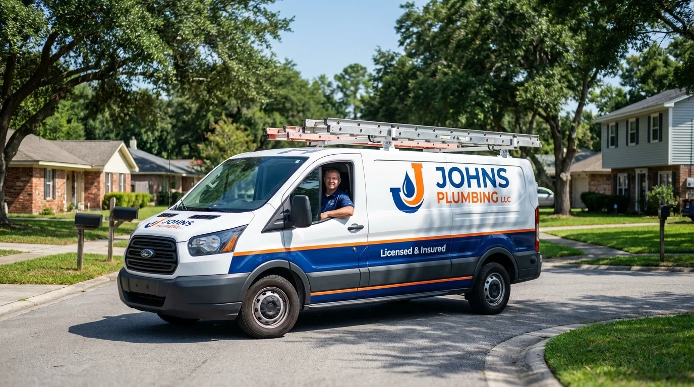 Johns Plumbing LLC service van in Pikeville, KY
